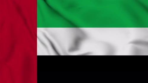 United Arab Emirates Flag Waving Loop