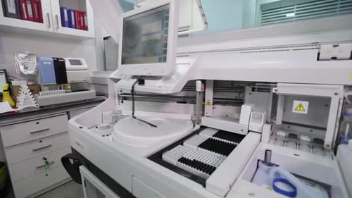 Automated Lab Equipment in Hospital Research Laboratory