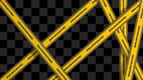 Yellow Quarantine Warning Tapes