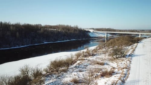 Spring, River, Bridge And Ice Drift 05