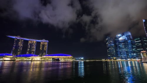 4k Time-lapse of Singapore cityscape