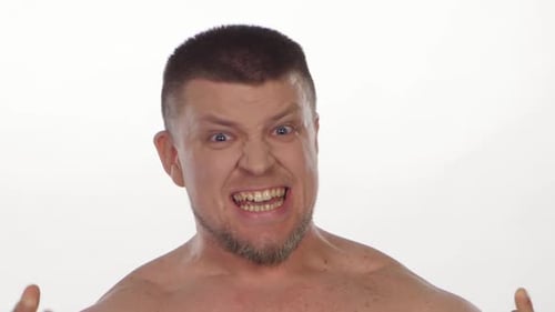 Adult Man Shouting in Anger