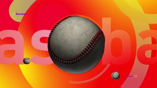 3D Spinning Baseball Sports Animation