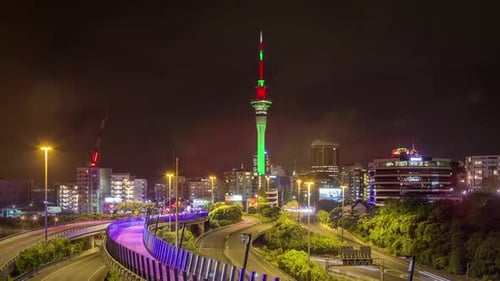 Auckland New Zealand Freeway Time Lapse
