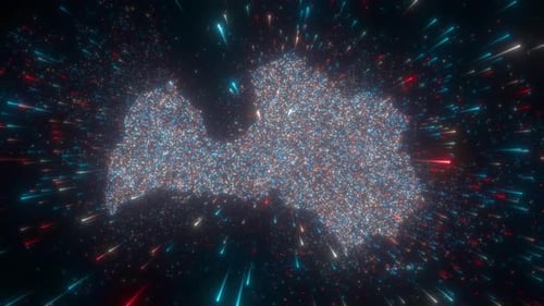 Abstract Map Of Latvia