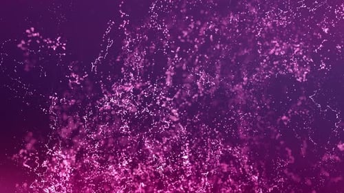 Abstrakte lila violette rosa Partikel-Hintergrundschleife im Molekülketten