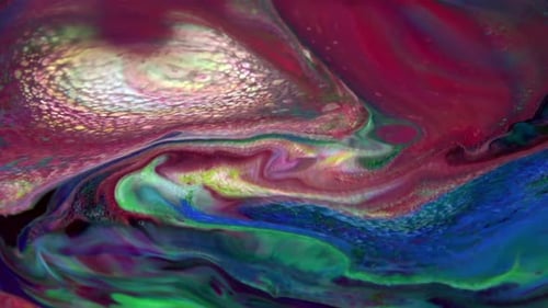 Abstract Fluid Color Swirl Motion