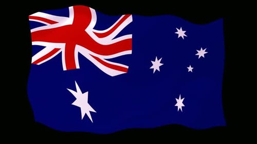 Waving Australian Flag Animation for National Identity Projects