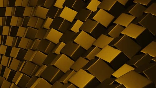 Gelber eleganter Rolling Cubes Hintergrund