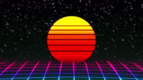 Futuristische Scifi Night City Nahtlose Retro-Schlei