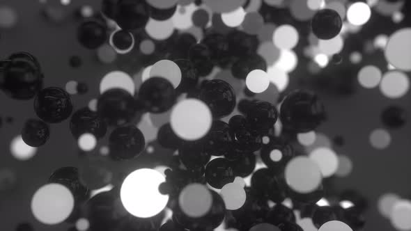 Dynamic Abstract Black and White Spheres Floating Background ...