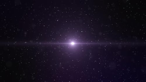 Sparkling Cosmic Particle Field with Light Flare