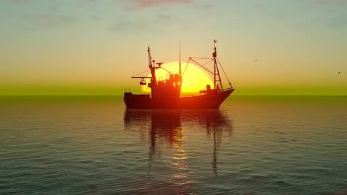 Sunset Ship