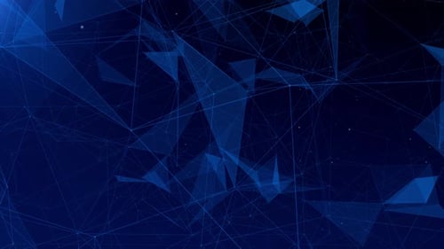 Abstract Blue Digital Network Connections Loop