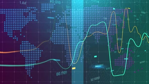 Hintergrundanimation für Technologie-Nachrichten. Technologie-Hintergrund. Vd 1711