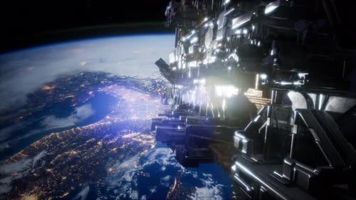 UFO Fliegen im Weltraum