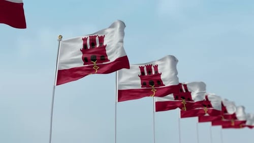 Gibraltar Row Of Flags