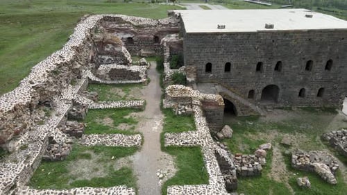 aerial historic castle