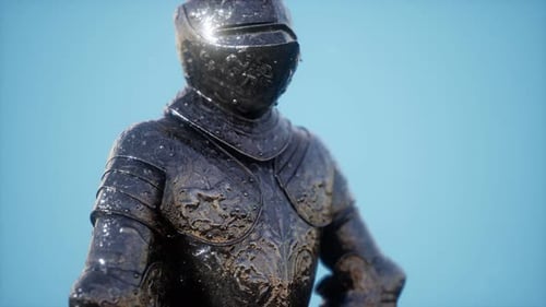 Detailed Ornate Knight Armor Rotating 3D Animation