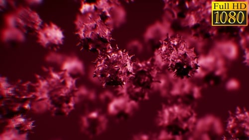 Abstract 3D Microscopic Viruses and Cells Medical Background Loop