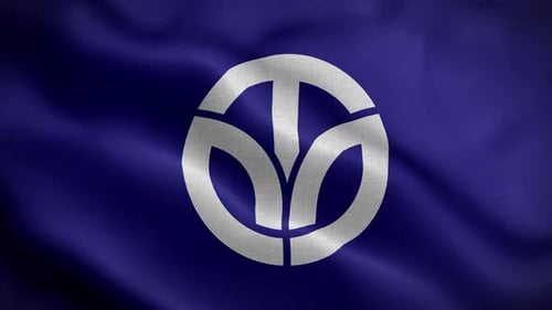 Abstract Geometric Symbol Waving Flag Animation