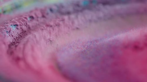 Close Up of Pink and Purple Colored Powder