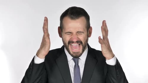 Adult Man Expressing Frustration and Yelling