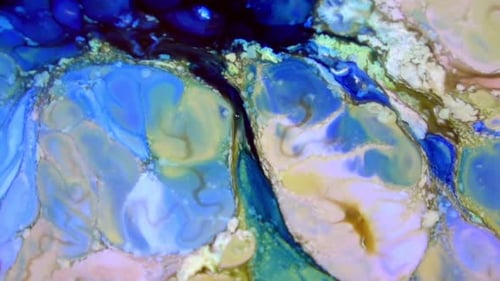 Abstract Fluid Colors Swirling in Mesmerizing Patterns