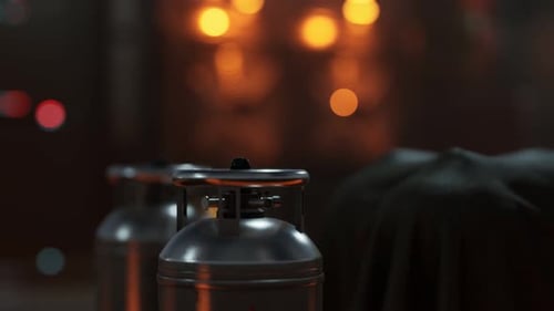 Steam Venting from Metal Container Loop Animation