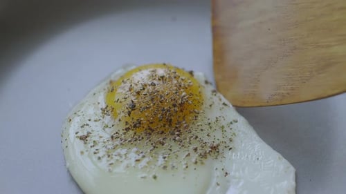 Cooking of Fried Egg