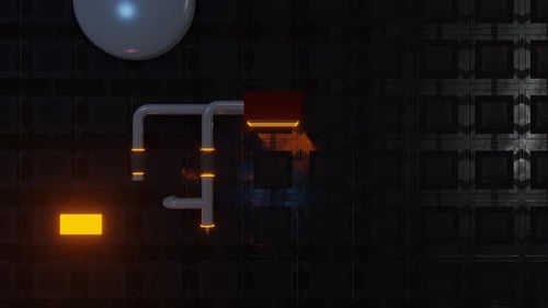 Futuristic Circuit Building Industrial Tech Animation