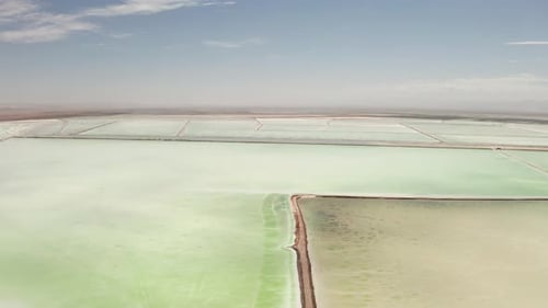 The green saline lake, natural lake background