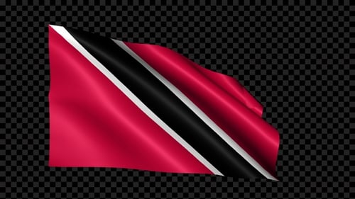 Trinidad and Tobago Flag Waving Seamless Loop Animation