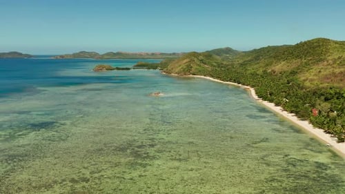 Tropical Island with Blue Lagoon