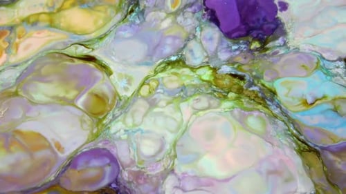 Colours Moving Surface Liquid Dreamy Paint Splashing 25