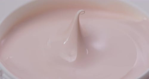 Close Up of Pink Beauty Cream in Jar