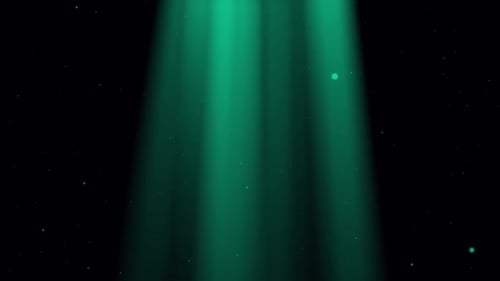 Turquoise Light Rays With Particle Dust