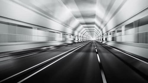 Endless ride through the mysterious infinite tunnel. Loopable animation. HD