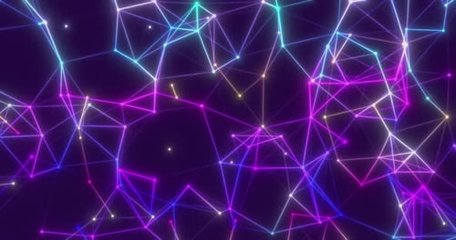 Fundo Loop De Movimento Abstrato Dinâmico Plexo Futurista Tecnologia