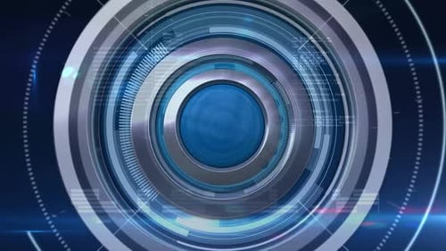 Futuristic Digital Concentric Circles Technology Background