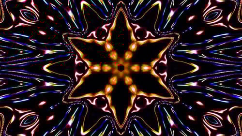 Dynamic Abstract Neon Star and Pattern Animation