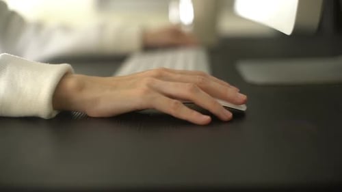 Hand Using Computer Mouse