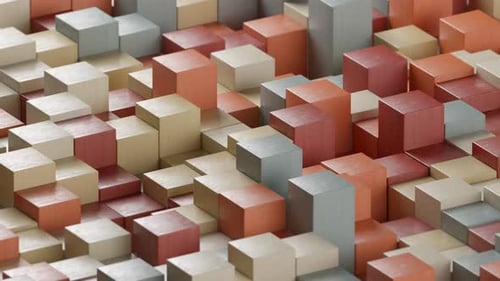 Abstract 3D Cubes Dynamic Loop Background Animation