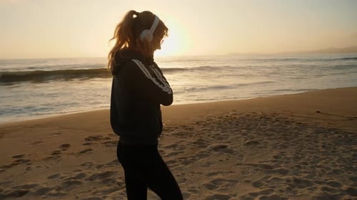 Listening To Music On The Beach