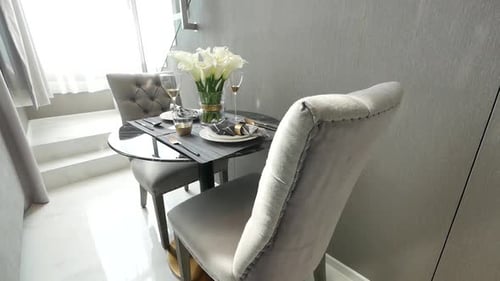 Elegant Dining Table Setup in Modern Interior