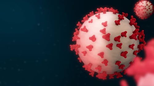 Animated 3D Virus Particles Loop for Medical and Scientific Projects
