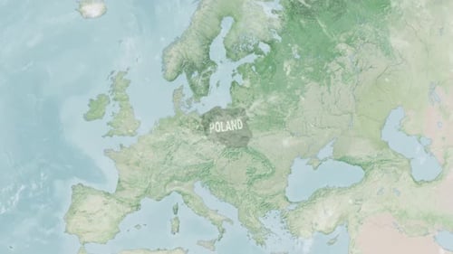 Animated 3D Earth Globe Zoom to Highlighted Country Map