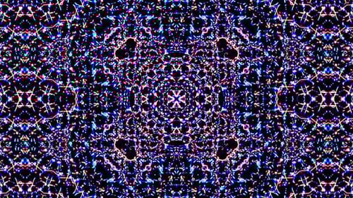 Vibrant Neon Geometric Kaleidoscope Abstract Background Animation