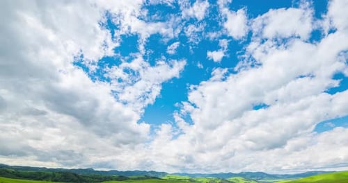 Mountain Meadow Timelapse at the Summer or Autumn Time