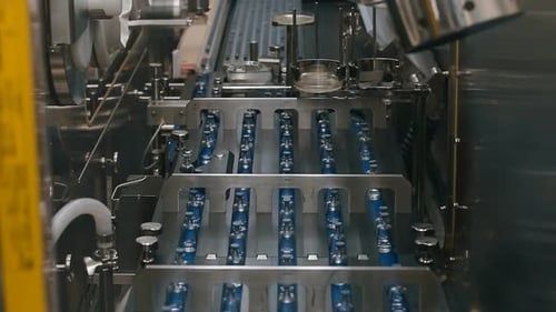 Automated Filling Machine Filling Vials in Sterile Factory